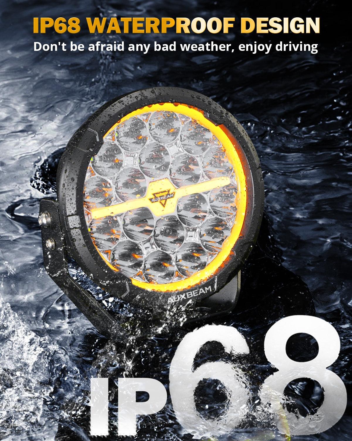 RAY-L Series | 7 Inch 240W 25800LM Dual DRL Offroad LED Driving Lights - Image 5
