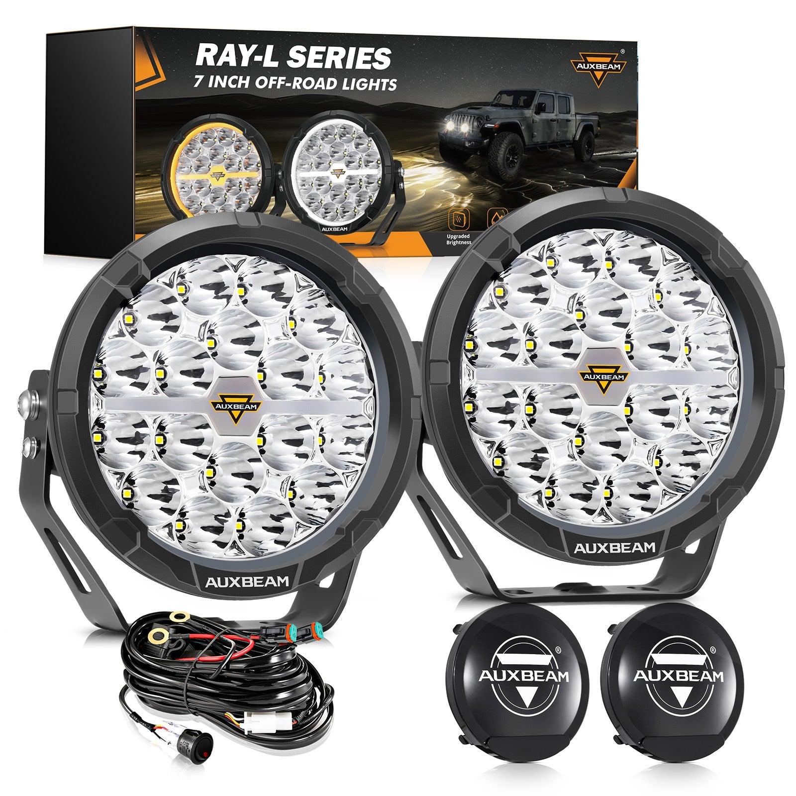RAY-L Series | 7 Inch 240W 25800LM Dual DRL Offroad LED Driving Lights - Image 9