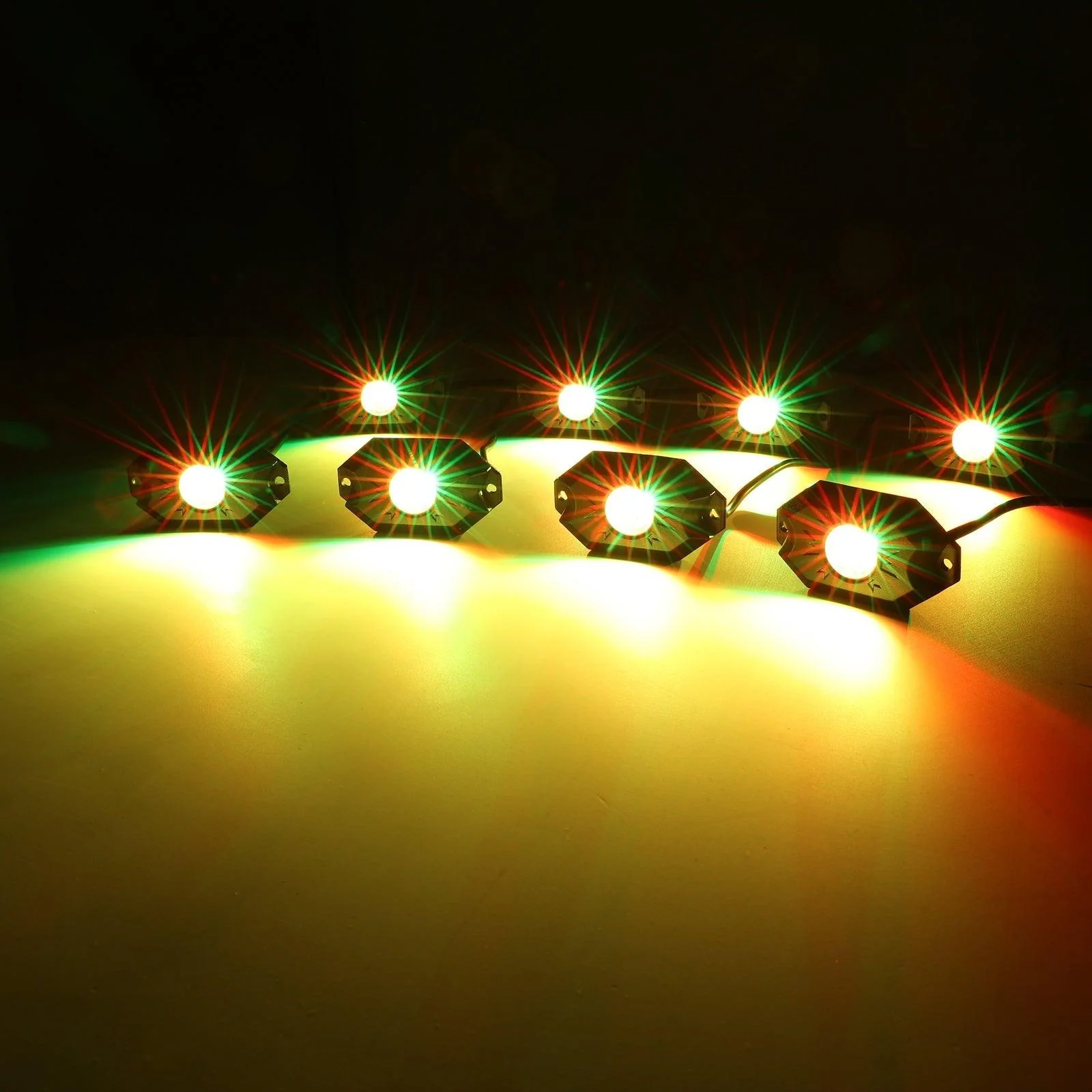 RGB LED Rock Light Set with Bluetooth Controller for GMC Sierra AT4 GMC Sierra 1500/2500/3500 - Image 13