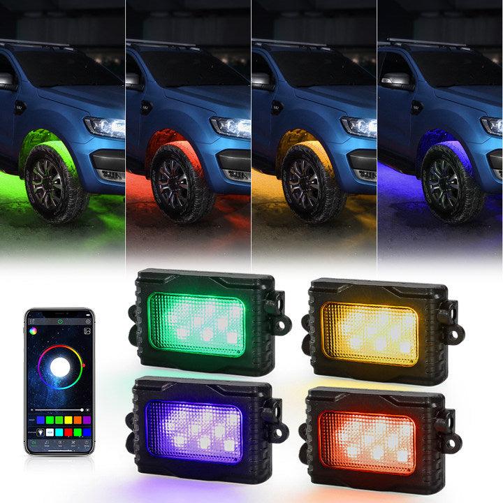 Magic Dream Color RGB LED Rock Lights Kit with Bluetooth APP Control, Multicolor Chasing Neon Underglow Lights - Image 16