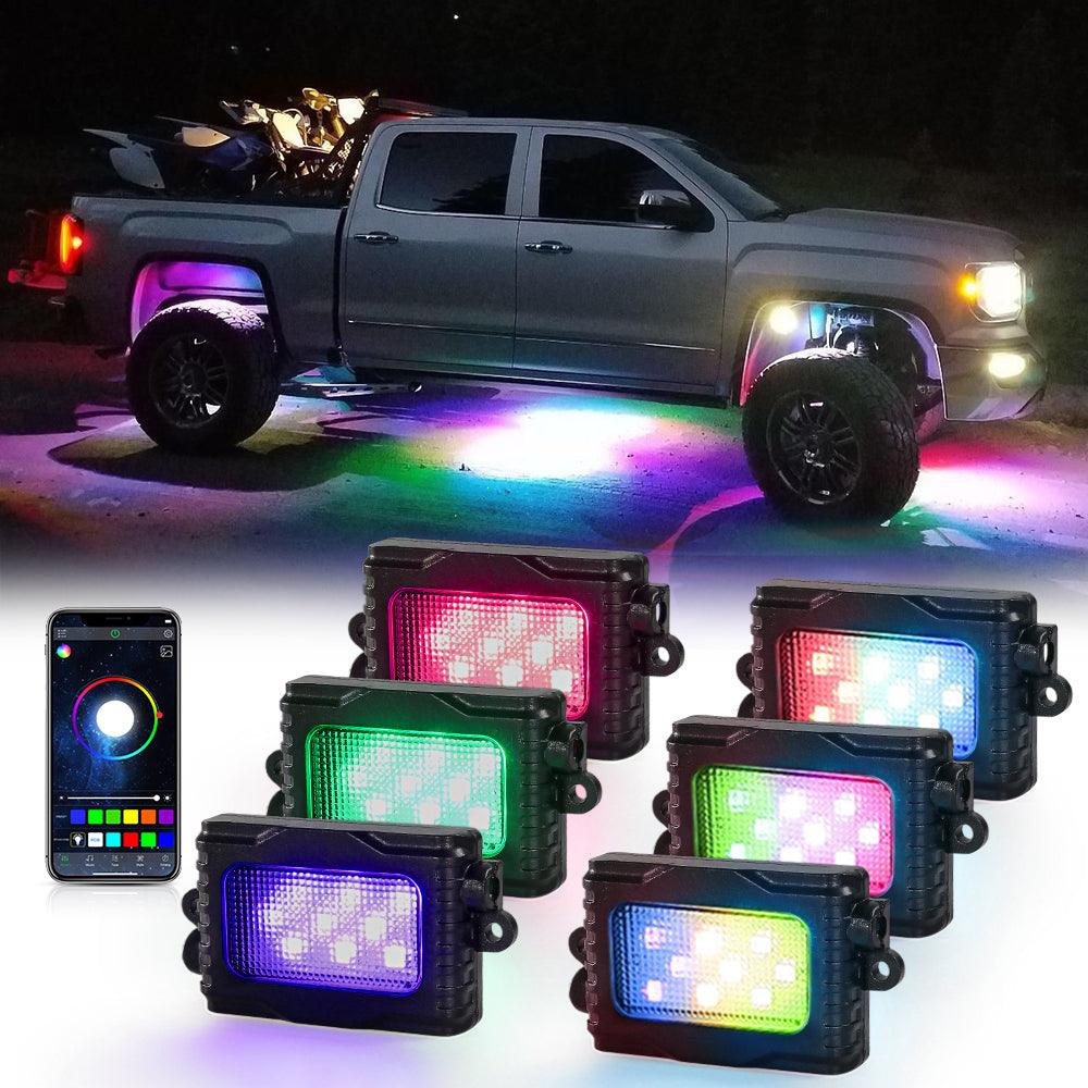 Magic Dream Color RGB LED Rock Lights Kit with Bluetooth APP Control, Multicolor Chasing Neon Underglow Lights - Image 17