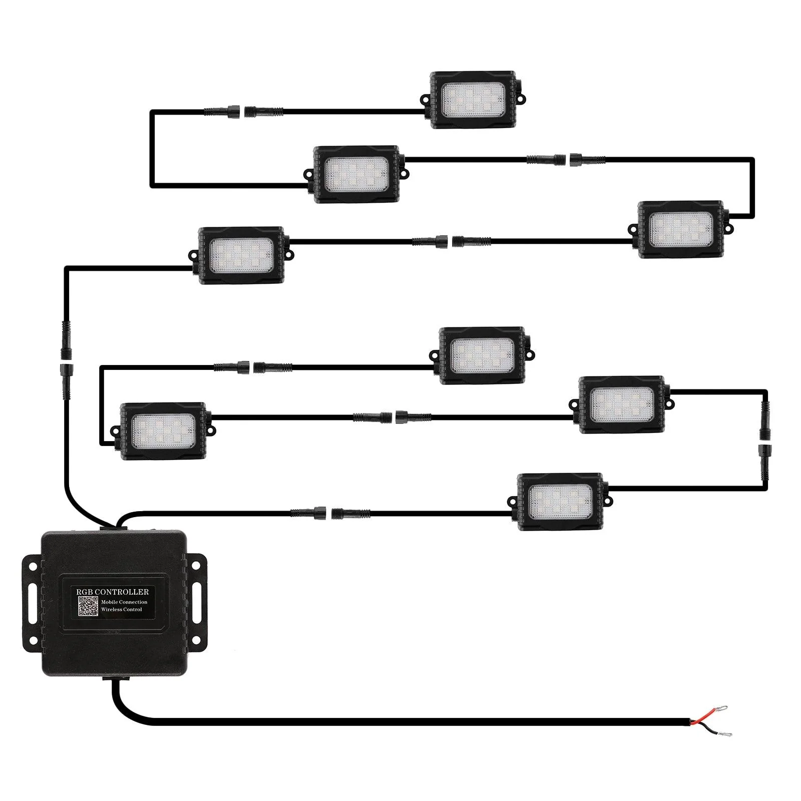 Magic Dream Color RGB LED Rock Lights Kit with Bluetooth APP Control, Multicolor Chasing Neon Underglow Lights - Image 9