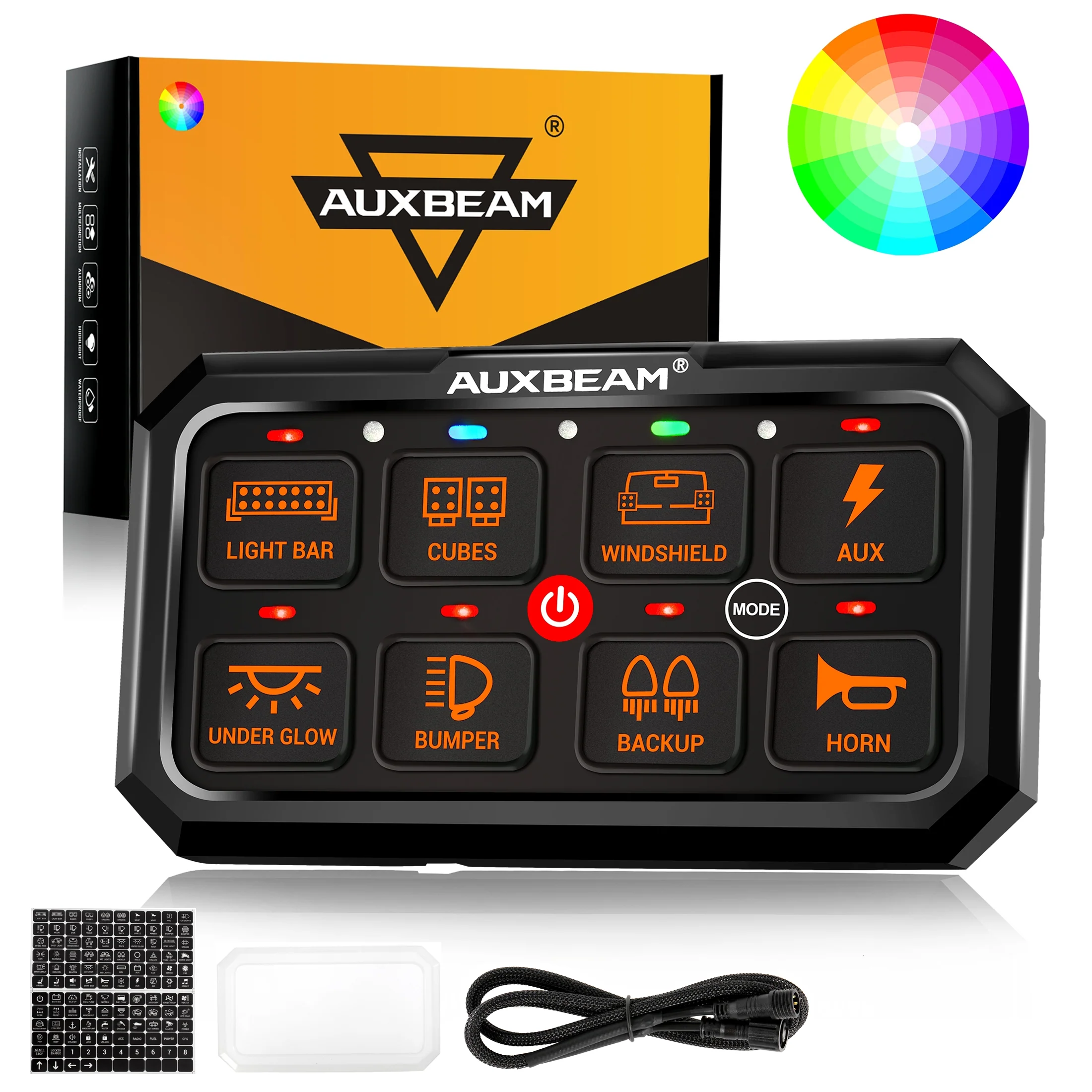 RGB Series 8 Gang (RA80 XL) Switch Panel, Larger Size, Toggle/ Momentary/ Pulsed Mode Supported - Image 11