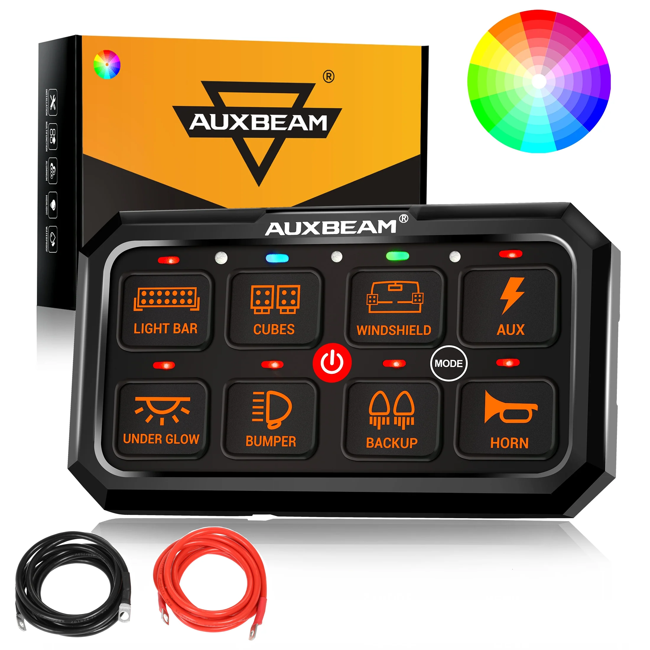 RGB Series 8 Gang (RA80 XL) Switch Panel, Larger Size, Toggle/ Momentary/ Pulsed Mode Supported - Image 13