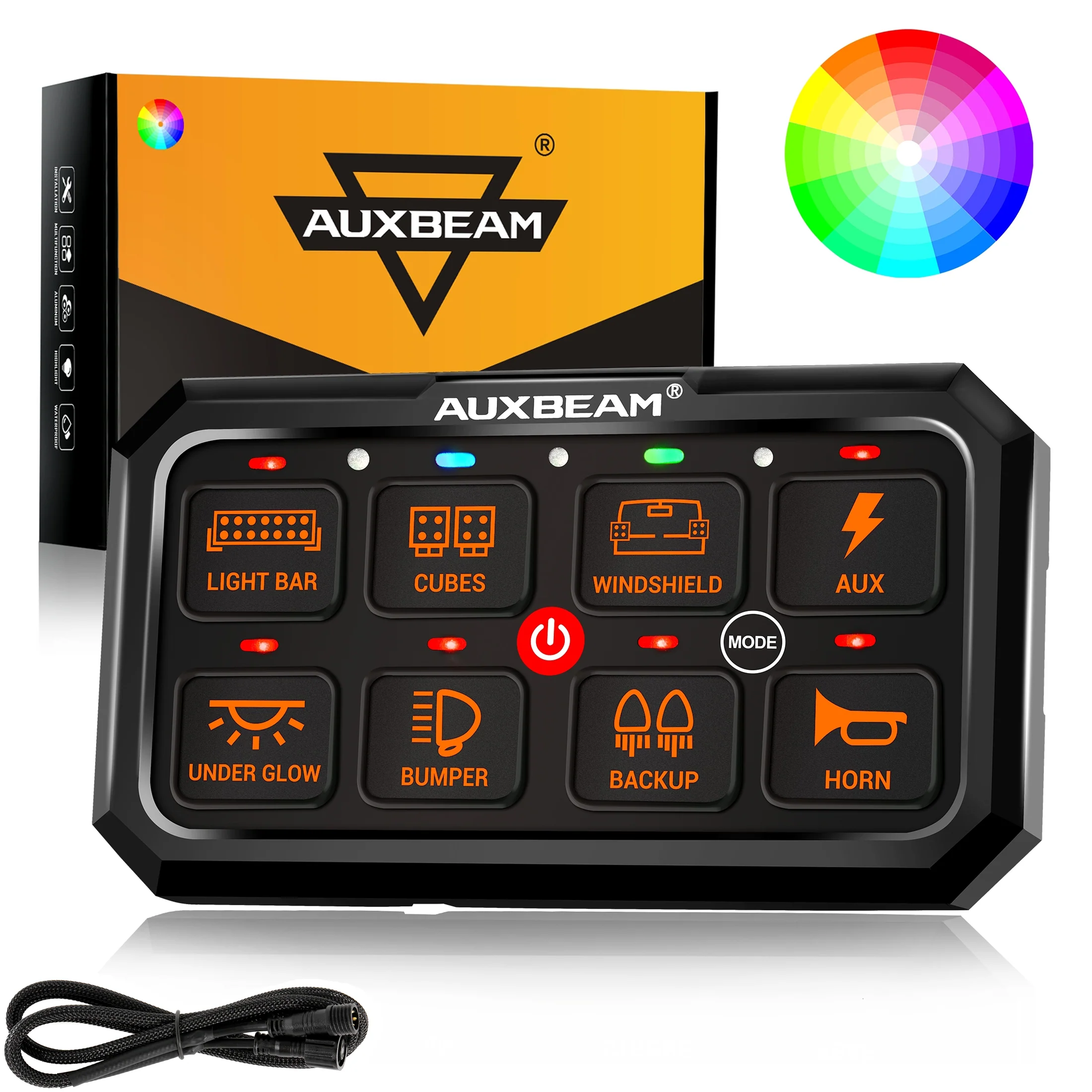 RGB Series 8 Gang (RA80 XL) Switch Panel, Larger Size, Toggle/ Momentary/ Pulsed Mode Supported - Image 10