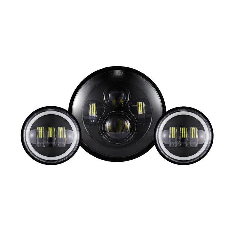 (3PCS/SET) 7'' HARLEY PROJECTOR LIGHT + 4.5'' FOG LIGHTS KITS - Image 3