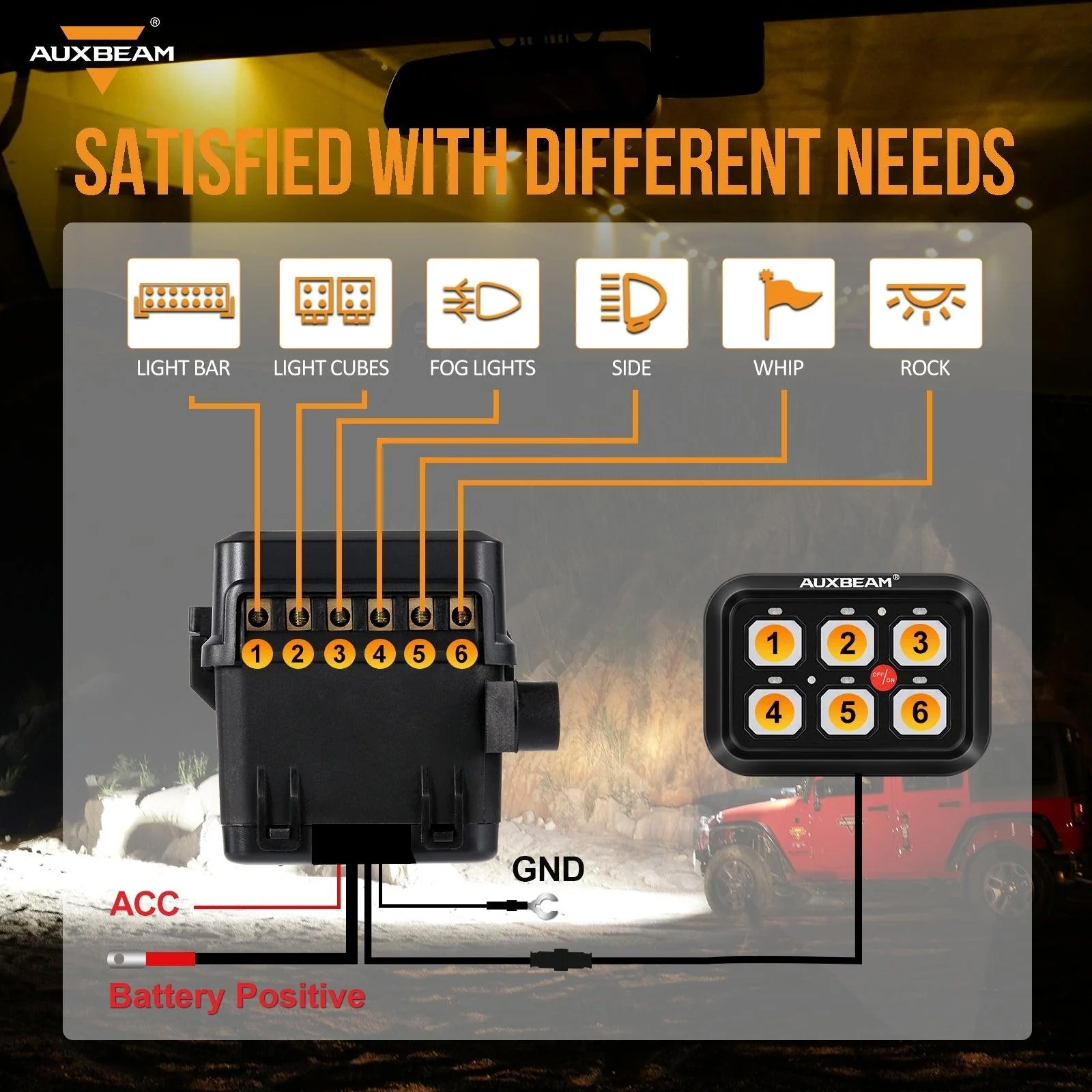 6/8 Gang LED Switch Panel, Off Road Light Controller - Image 15
