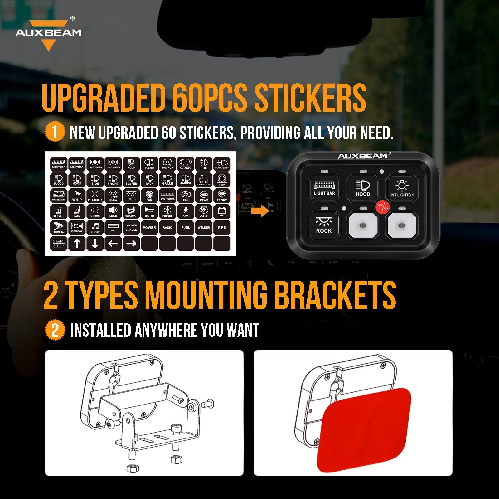 6/8 Gang LED Switch Panel, Off Road Light Controller - Image 16
