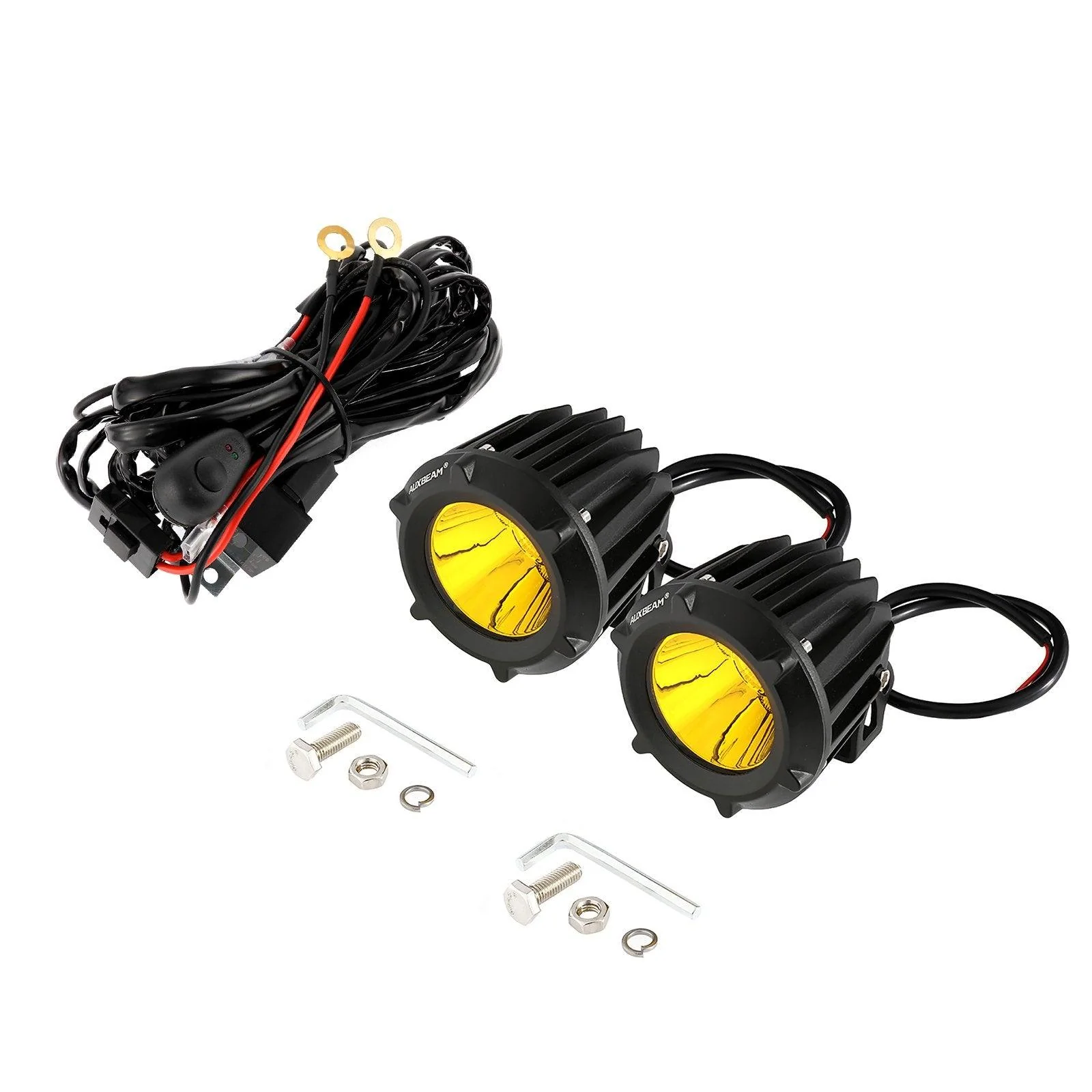 3.5" 50W Round/Square LED Driving Lights Combo White/Yellow with wiring harness for SUV ATV UTV Trucks Pickup Boat - Image 15