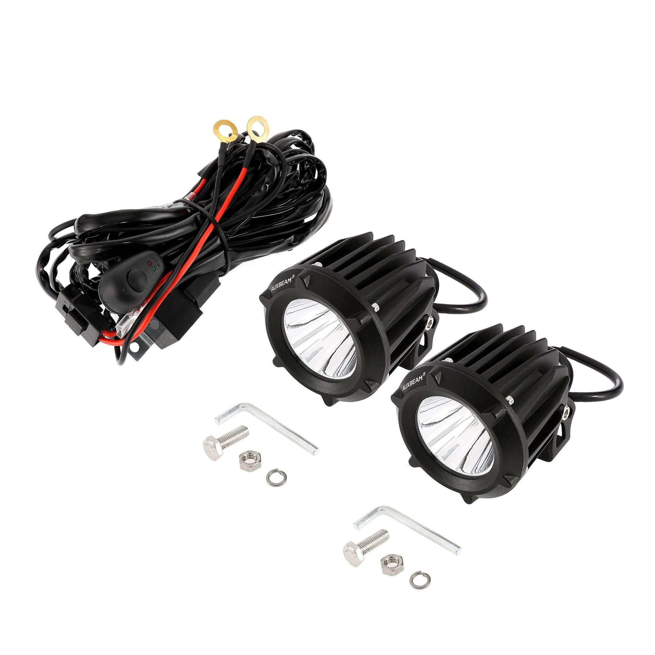 3.5" 50W Round/Square LED Driving Lights Combo White/Yellow with wiring harness for SUV ATV UTV Trucks Pickup Boat - Image 16