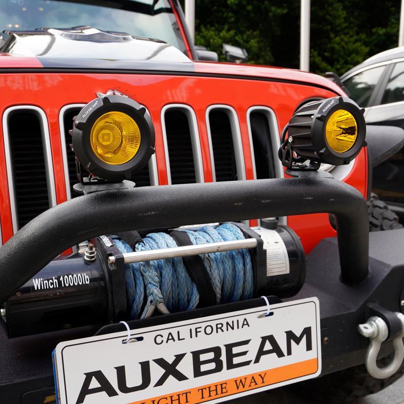 3.5" 50W Round/Square LED Driving Lights Combo White/Yellow with wiring harness for SUV ATV UTV Trucks Pickup Boat - Image 3