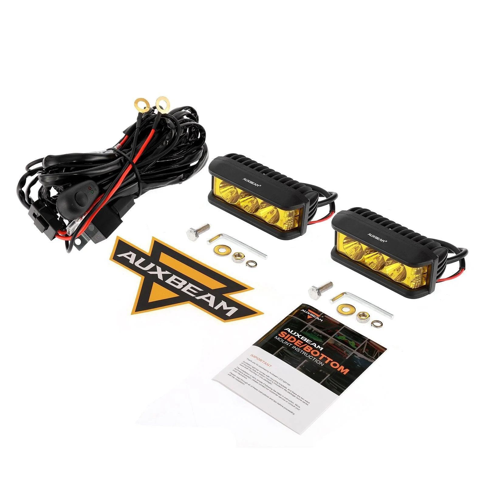 R5 Series | 5 Inch 68W Amber Square Side Shooter Spot Beam LED Pod Lights LED Light Bar - Image 10