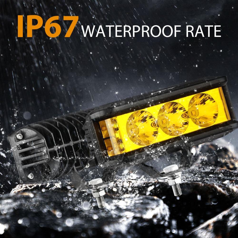R5 Series | 5 Inch 68W Amber Square Side Shooter Spot Beam LED Pod Lights LED Light Bar - Image 5
