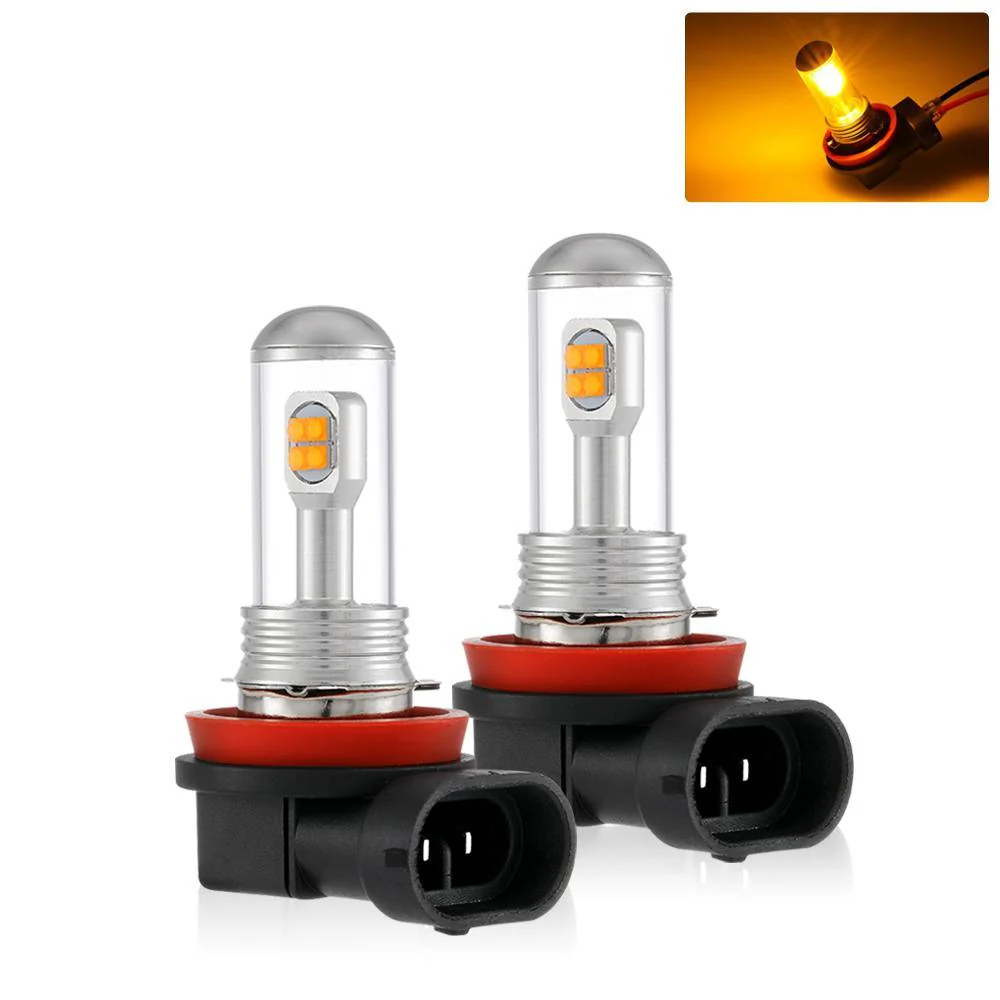 (2pcs/set) H11/H16JP SMD 20W 7000LM Natural White/AMBER Led Fog Light Bulbs - Image 5