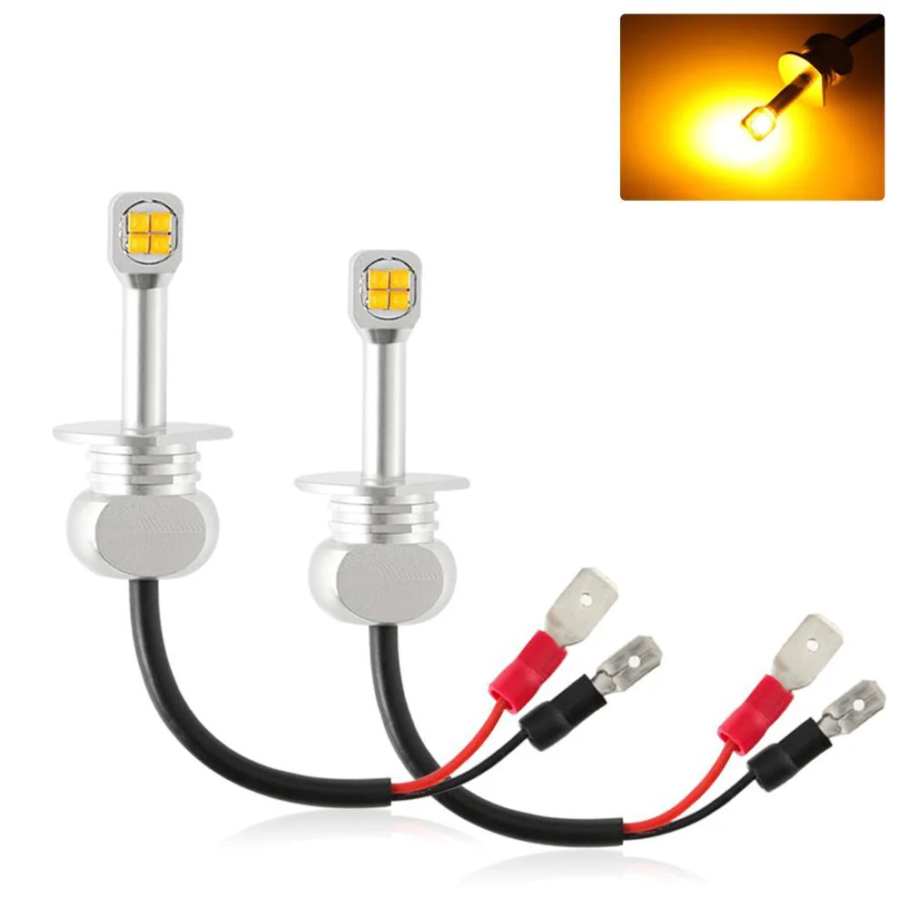 (2pcs/set) SMD 20W 7000LM Natural White/AMBER Led Fog Light Bulbs - Image 22