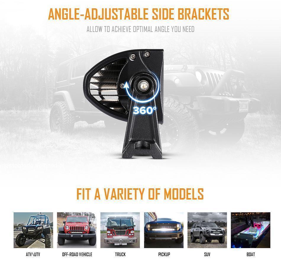 22"/32"/42" V-Series RGB Straight/Curved 5D lens Combo Beam Double Row LED Light Bar for 2002 Ford F150 - Image 10