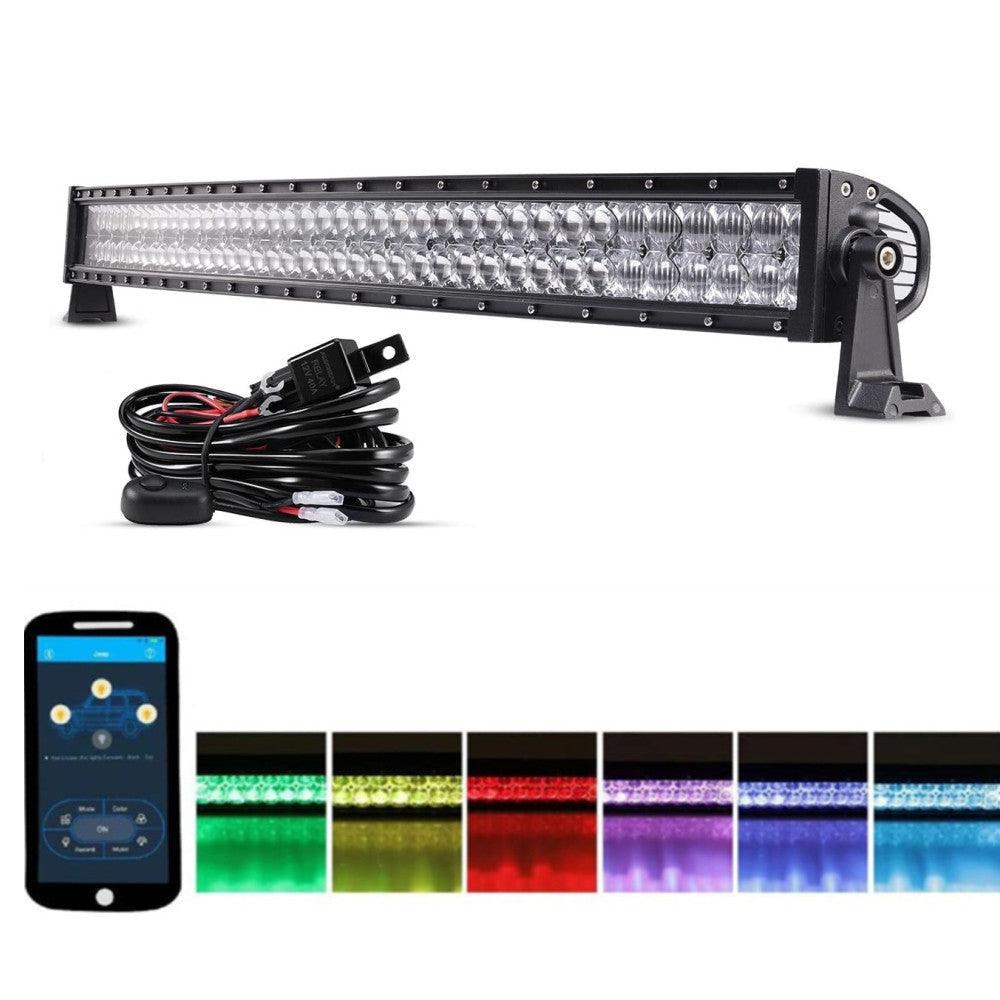 22"/32"/42" V-Series RGB Straight/Curved 5D lens Combo Beam Double Row LED Light Bar for 2002 Ford F150 - Image 24