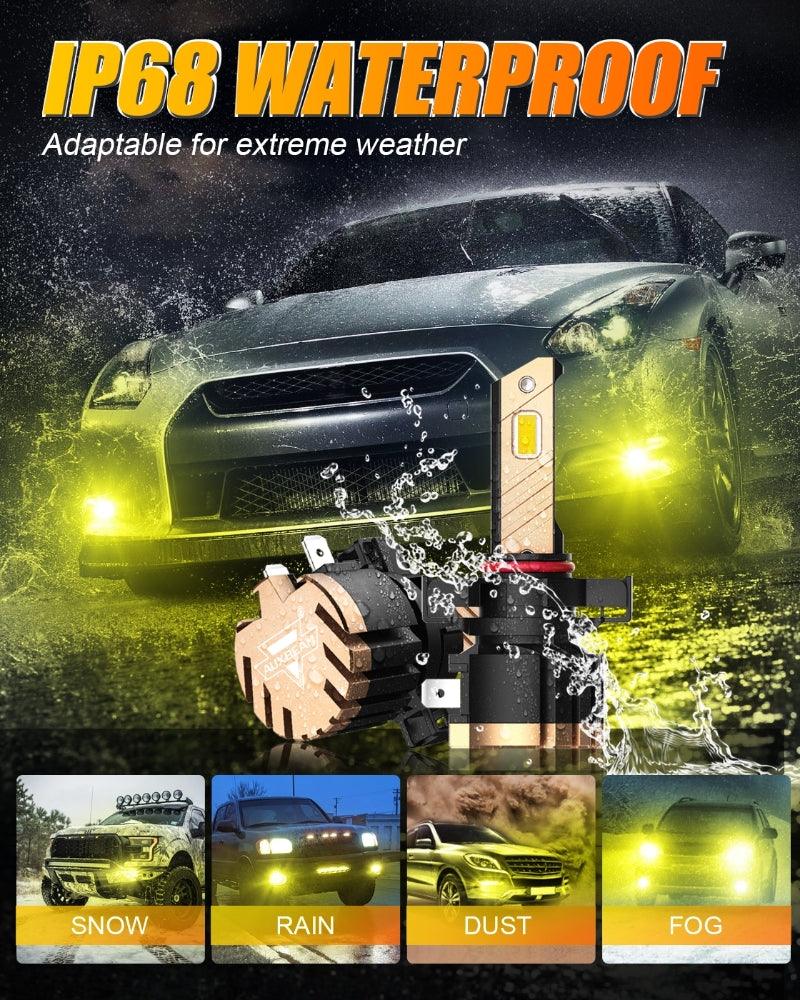 5202 5202 5201 PS24W H16EU LED Fog Light/DRL Bulbs 44W 8000LM 3000K Golden Yellow Z3 Series | 2 Bulbs - Image 4