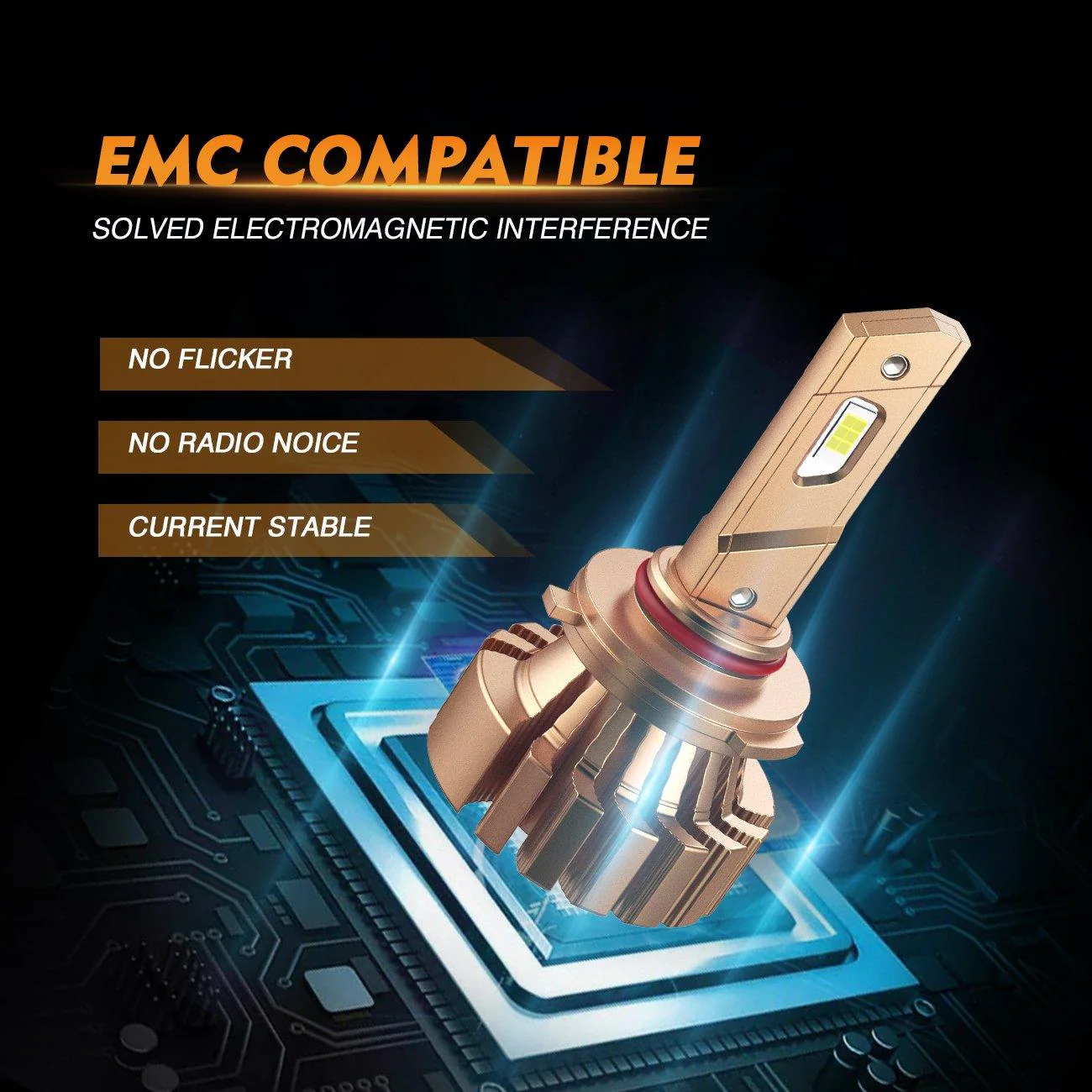 9005 LED Fog Light Bulbs 44W 4000LM X60 Series Fanless 6500K Cool White | 2 Bulbs - Image 4