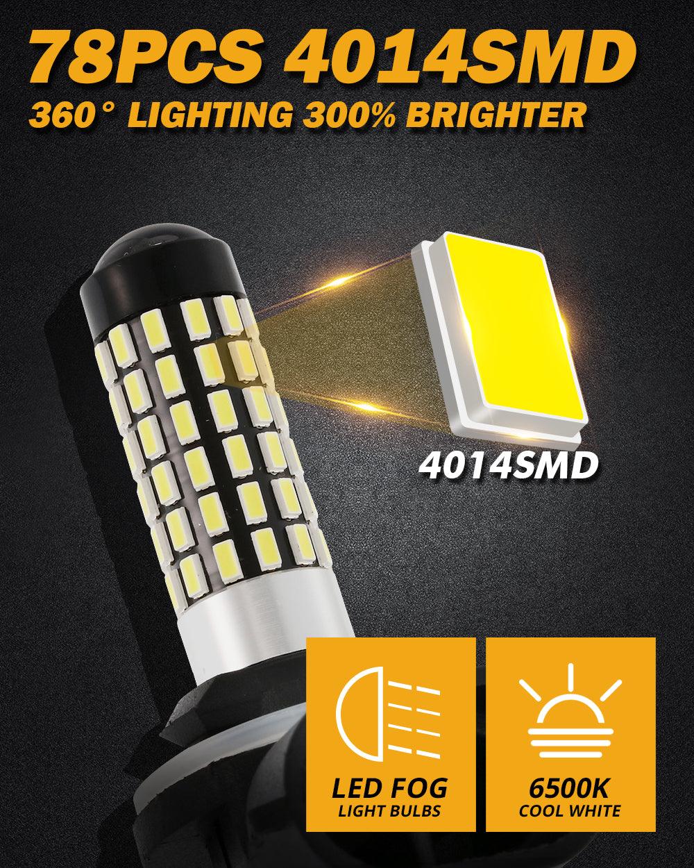 881 886 889 894 896 898 LED Fog Light/DRL Bulbs 6W 2000ML 6500K White | 2 Bulbs - Image 3