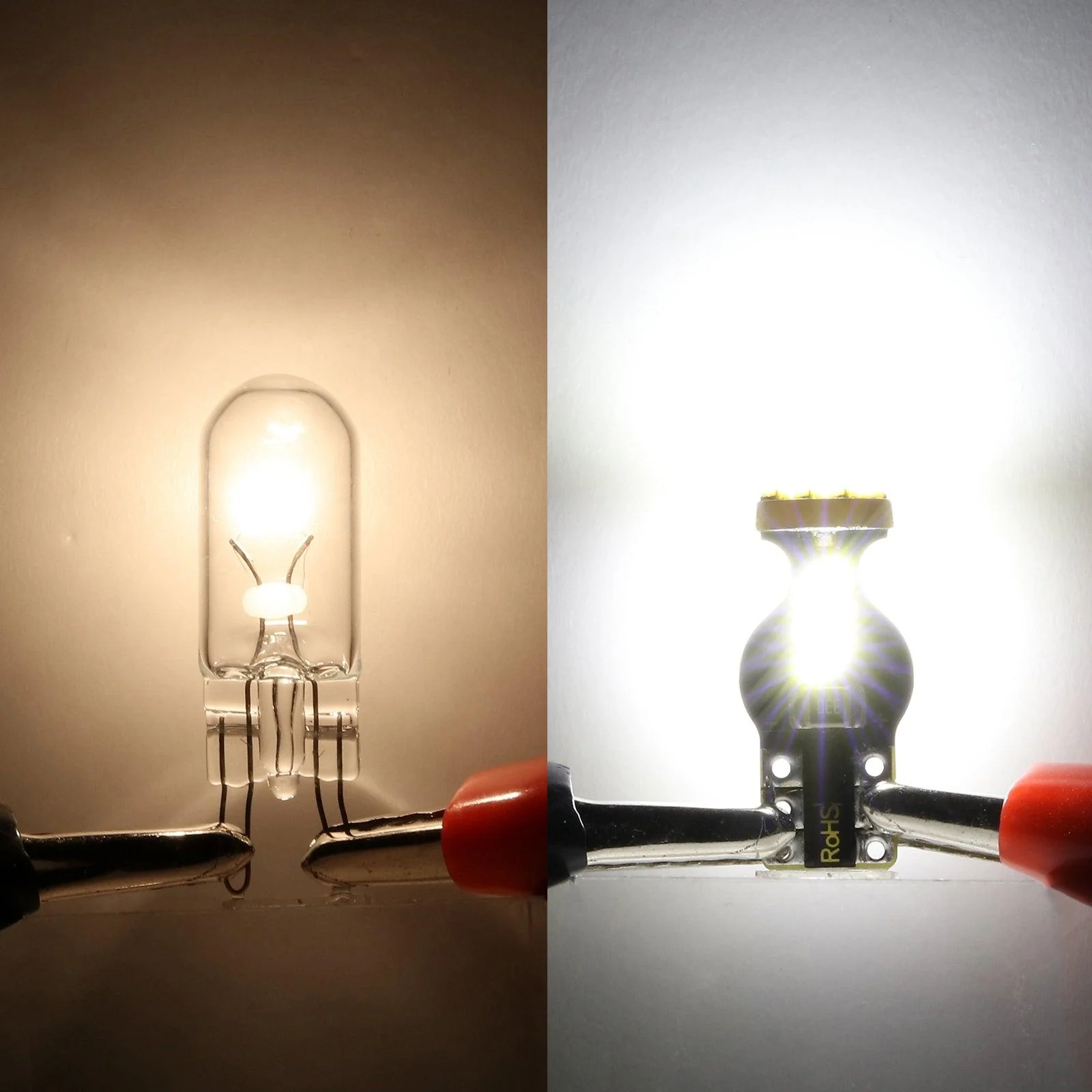 168 2825 W5W T10 LED Interior Light Bulbs 1.5W 300% Brighter 6500K White | 10 Bulbs - Image 3