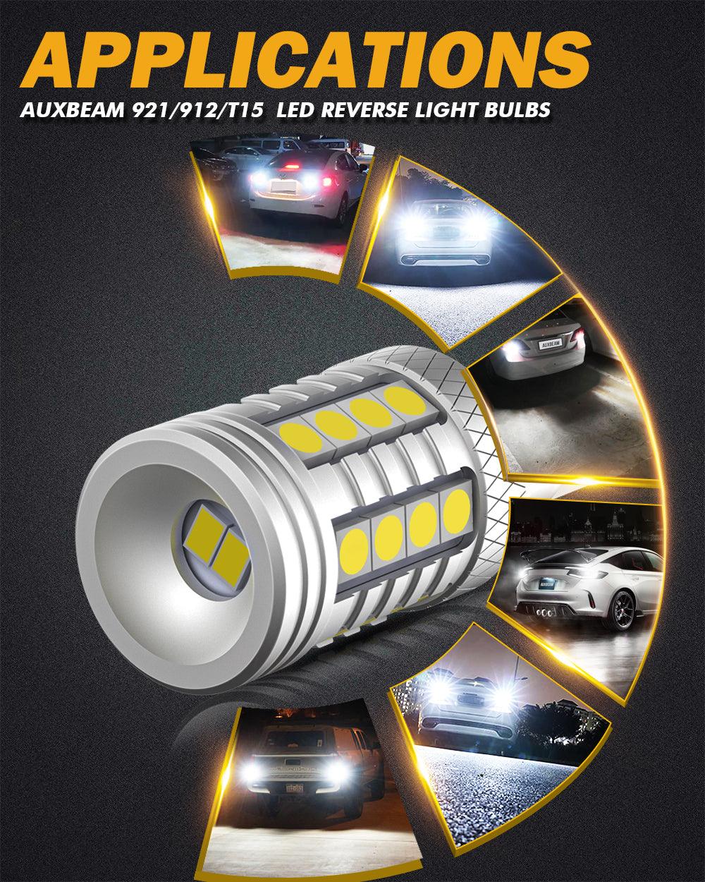 912 921 T15 W16W LED Reverse Back-up Light Bulbs 20W 350% High Brightness CAN-Bus Error Free 6500K White B3 Series | 2 Bulbs - Image 6