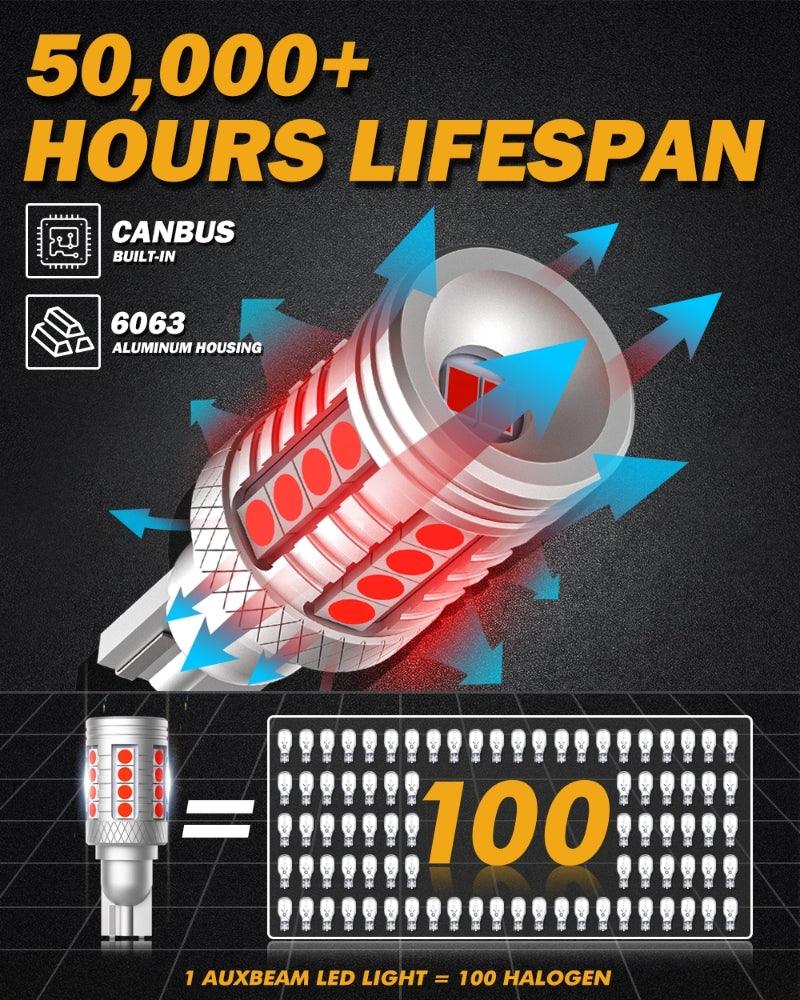 912 921 T15 W16W LED Strobe Flashing 3rd Brake Center High Mount Stop Light 20W 350% B3 Series | 2 Bulbs - Image 6