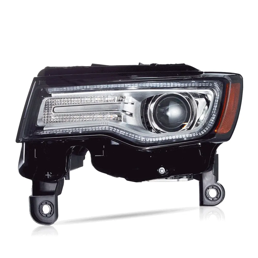 LED Headlight Assembly Full LED With Startup Animation/ Blue DRL For 2014-2022 Jeep Grand Cherokee (WK2） - Image 3