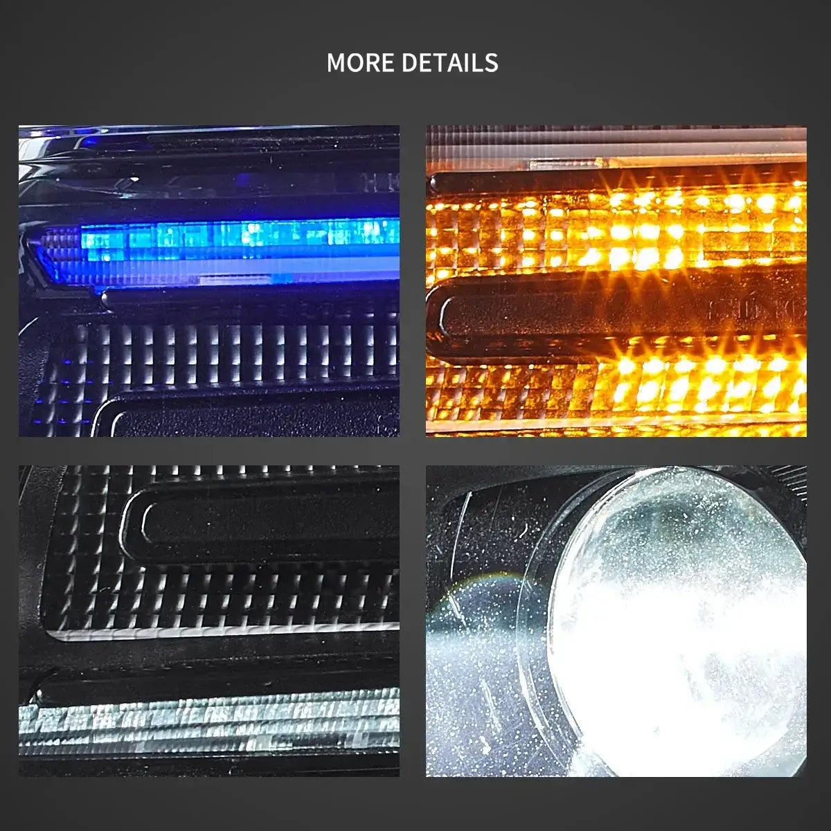 LED Headlight Assembly Full LED With Startup Animation/ Blue DRL For 2014-2022 Jeep Grand Cherokee (WK2） - Image 8