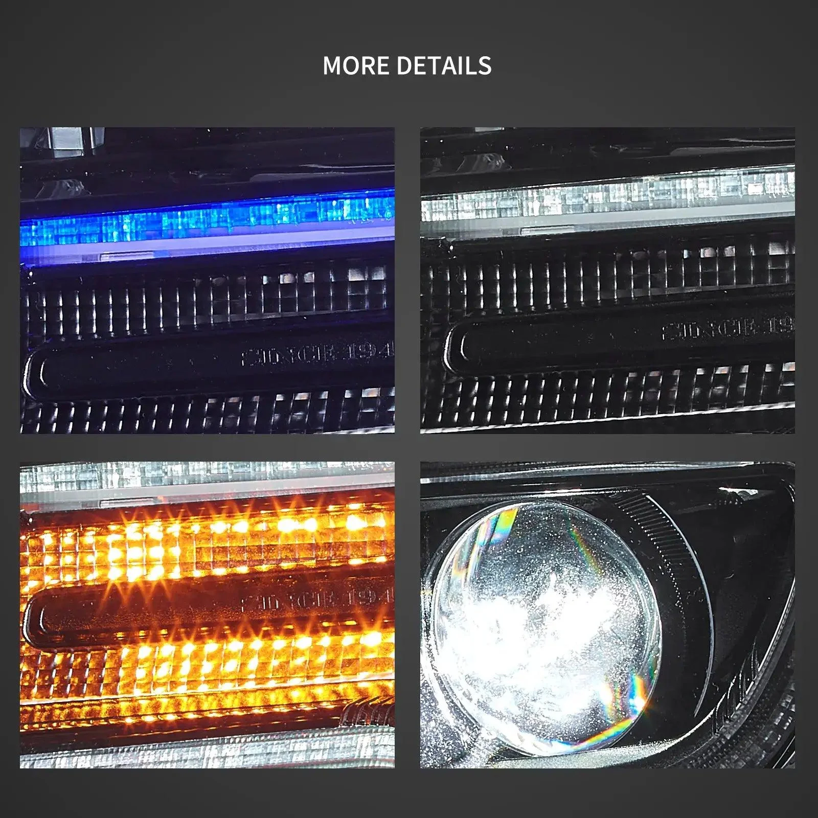 LED Headlight Assembly Full LED With Startup Animation/Blue DRL For 2011-2013 Jeep Grand Cherokee (WK2) - Image 6