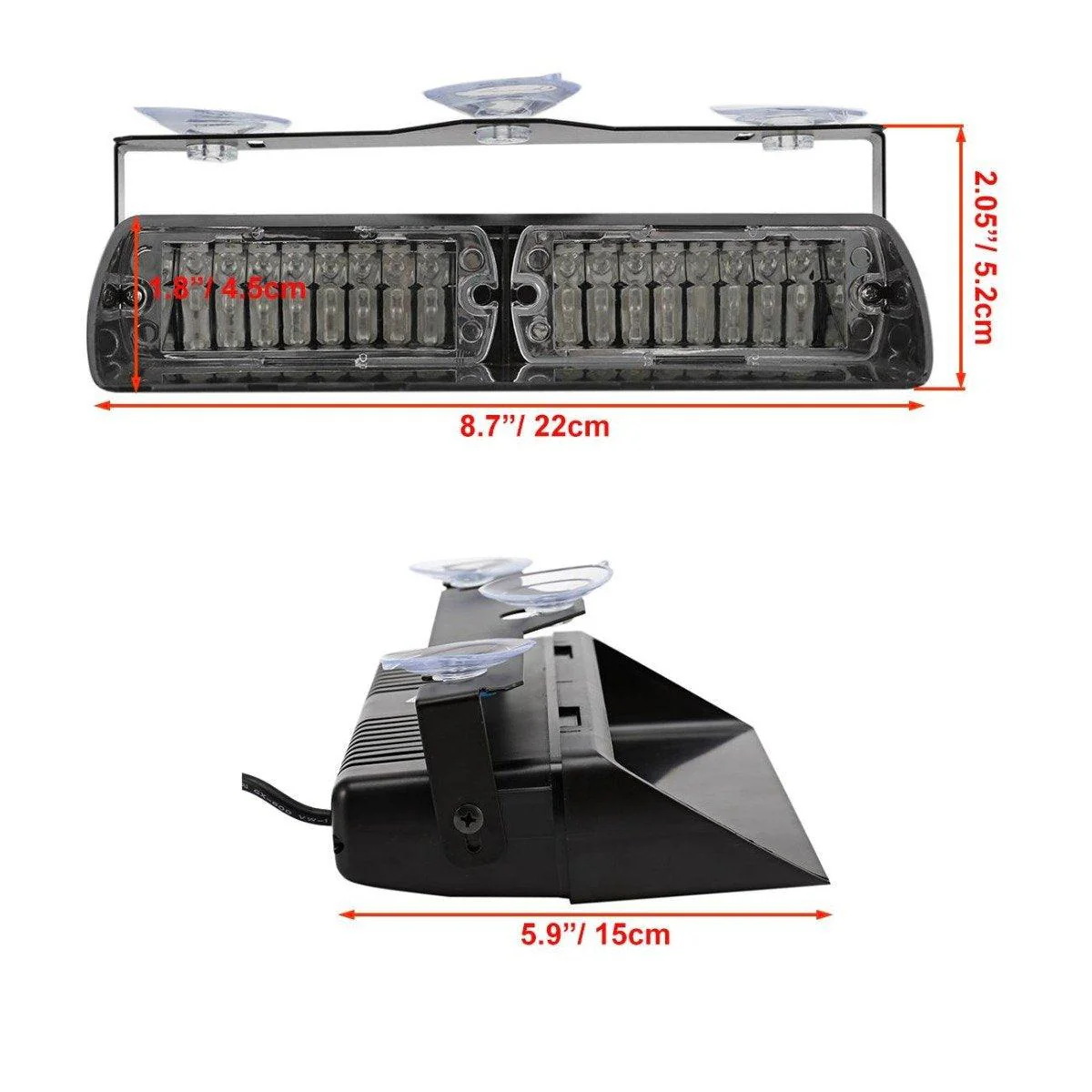 16 LED Emergency Warning light Strobe Light With Suction Cups - Image 7