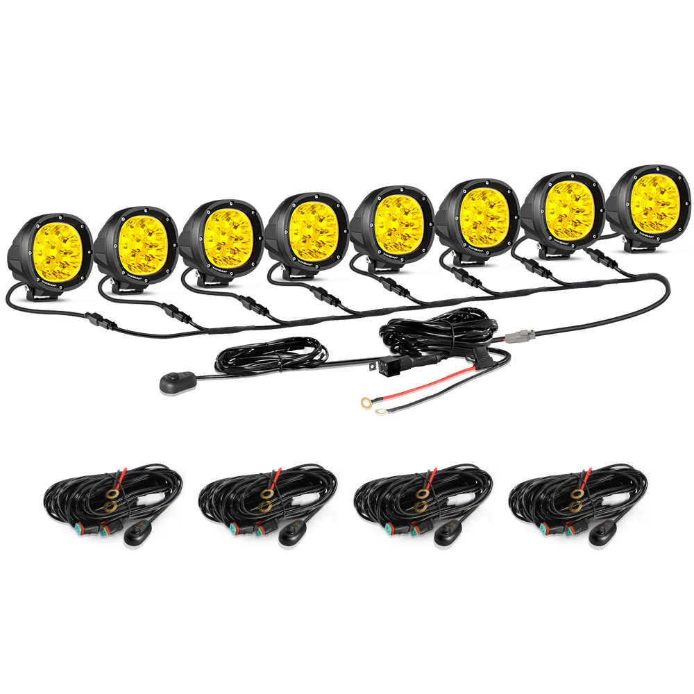 P4 Series | 4 Inch 90W Round LED Driving Lights Spot Amber Pod Lights - Image 23