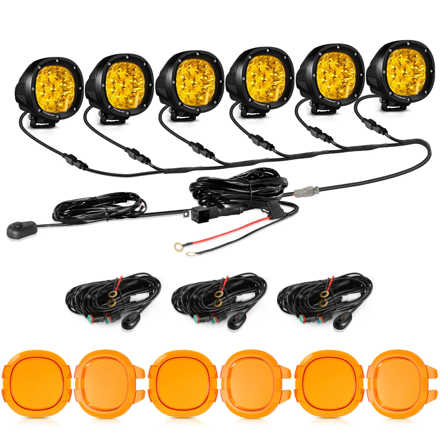 P4 Series | 4 Inch 90W Round LED Driving Lights Spot Amber Pod Lights - Image 26
