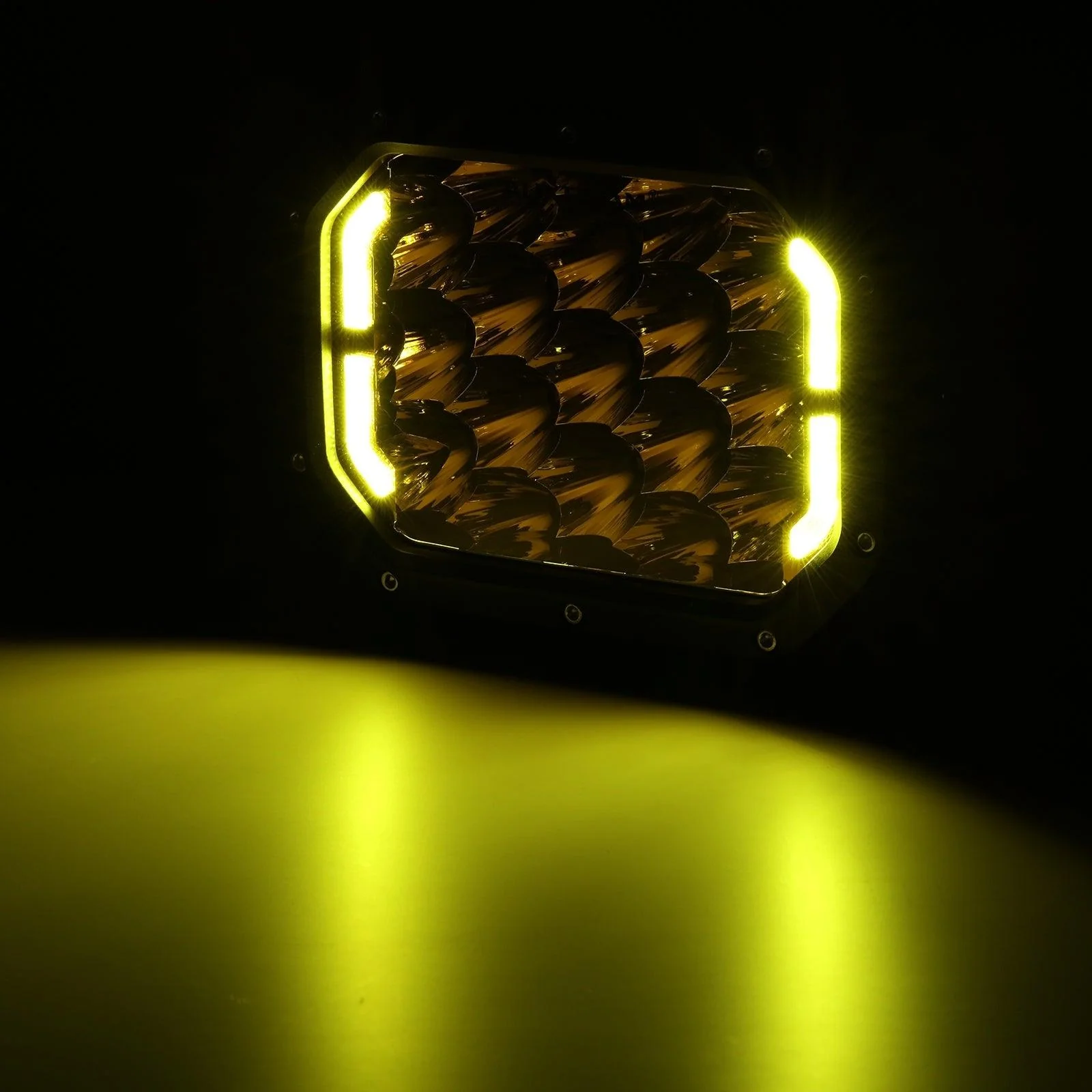 7x5 Inch Rectangle LED Pods Amber Spot Driving Lights with DRL - Image 10