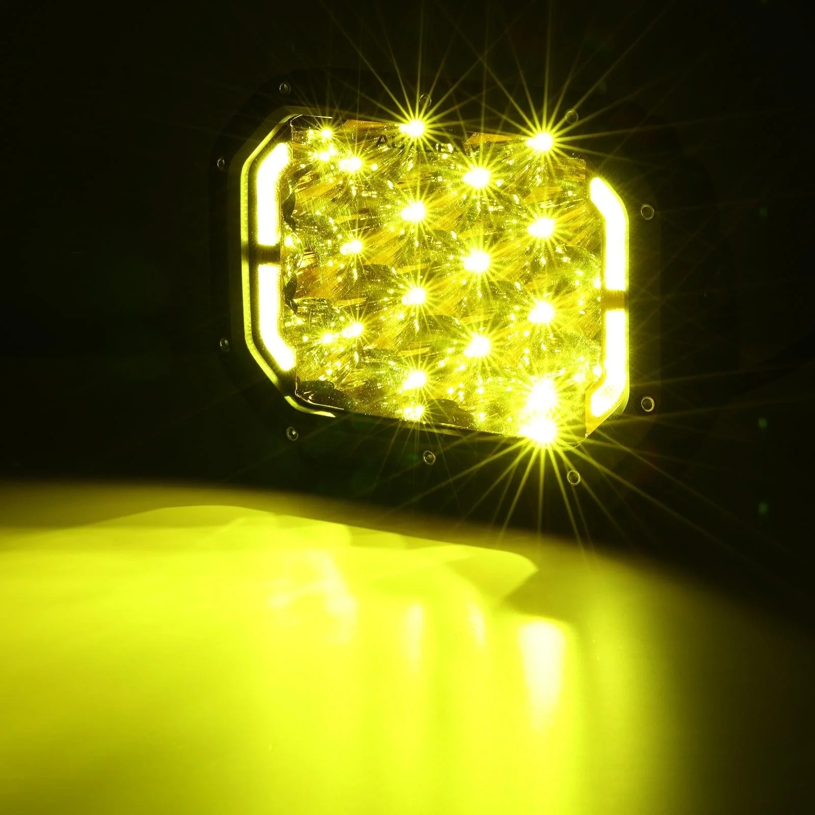 7x5 Inch Rectangle LED Pods Amber Spot Driving Lights with DRL - Image 9