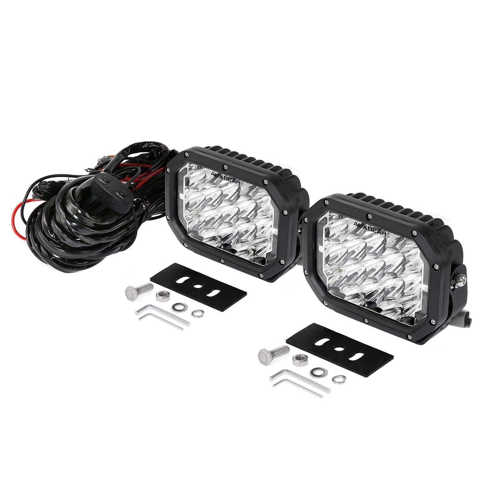 7x5 Inch Rectangle LED Pods White Spot Driving Lights with DRL - Image 13