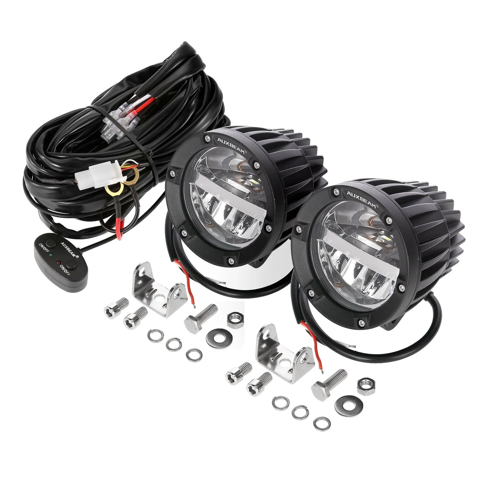 C4 Series | 4 Inch 100W Round Offroad LED Driving Lights Combo Beam - Image 8