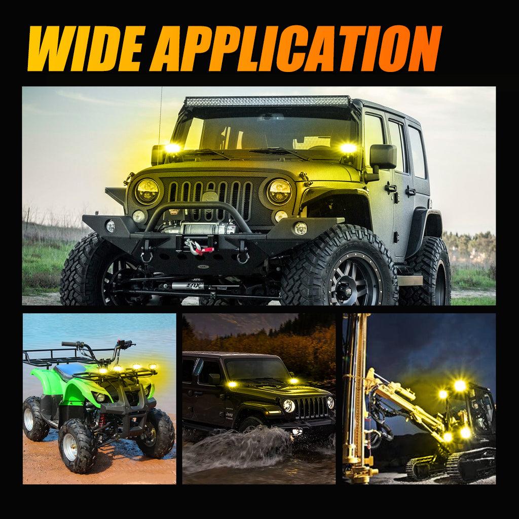 R4 Series | 4 Inch 60W LED Pods Amber Spot Driving Light - Image 8