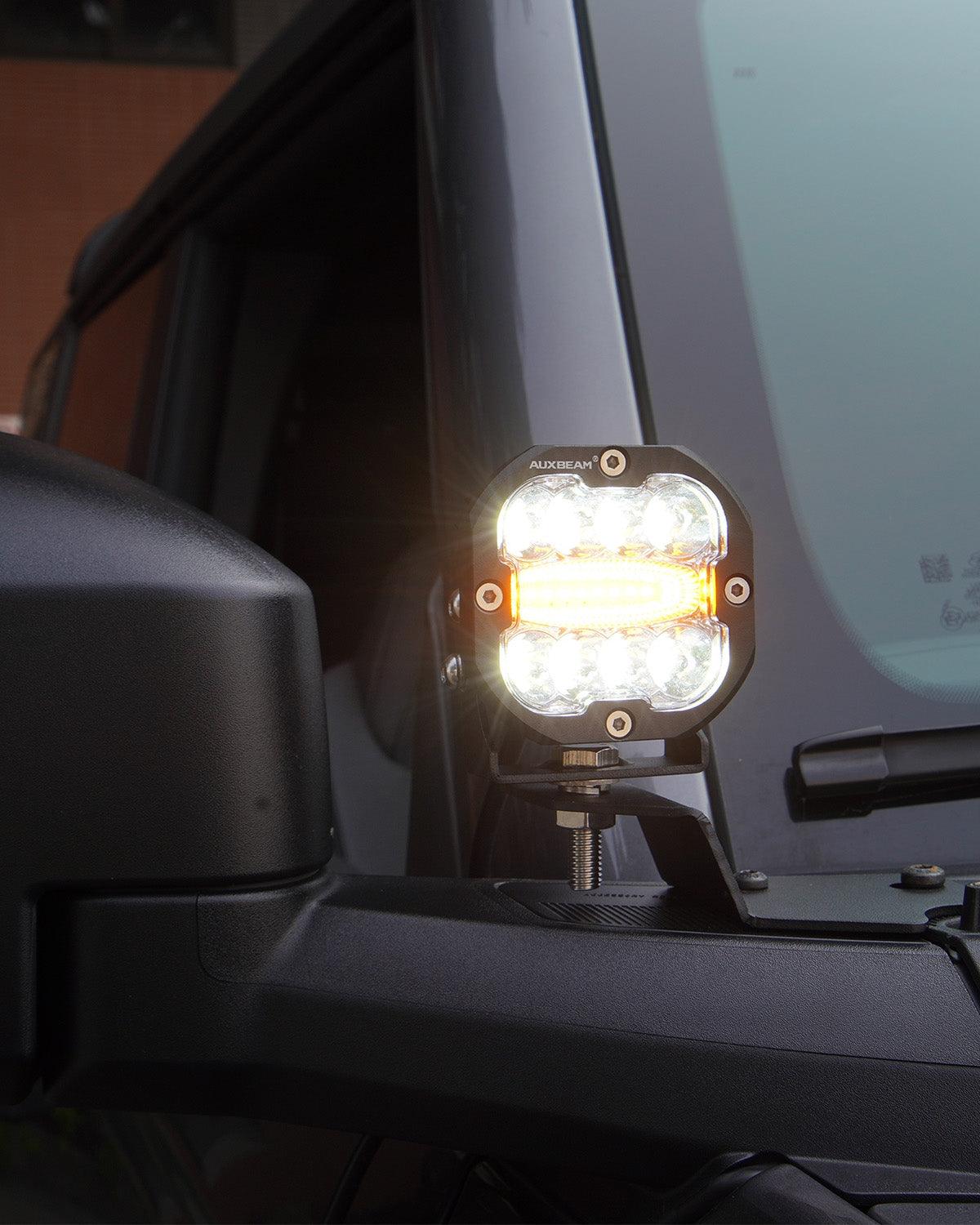 XP-ULTRA Series 3 INCH 96W 9600LM LED PODS 6 MODES WHITE AMBER FLASHING LED DRIVING LIGHTS - Image 10