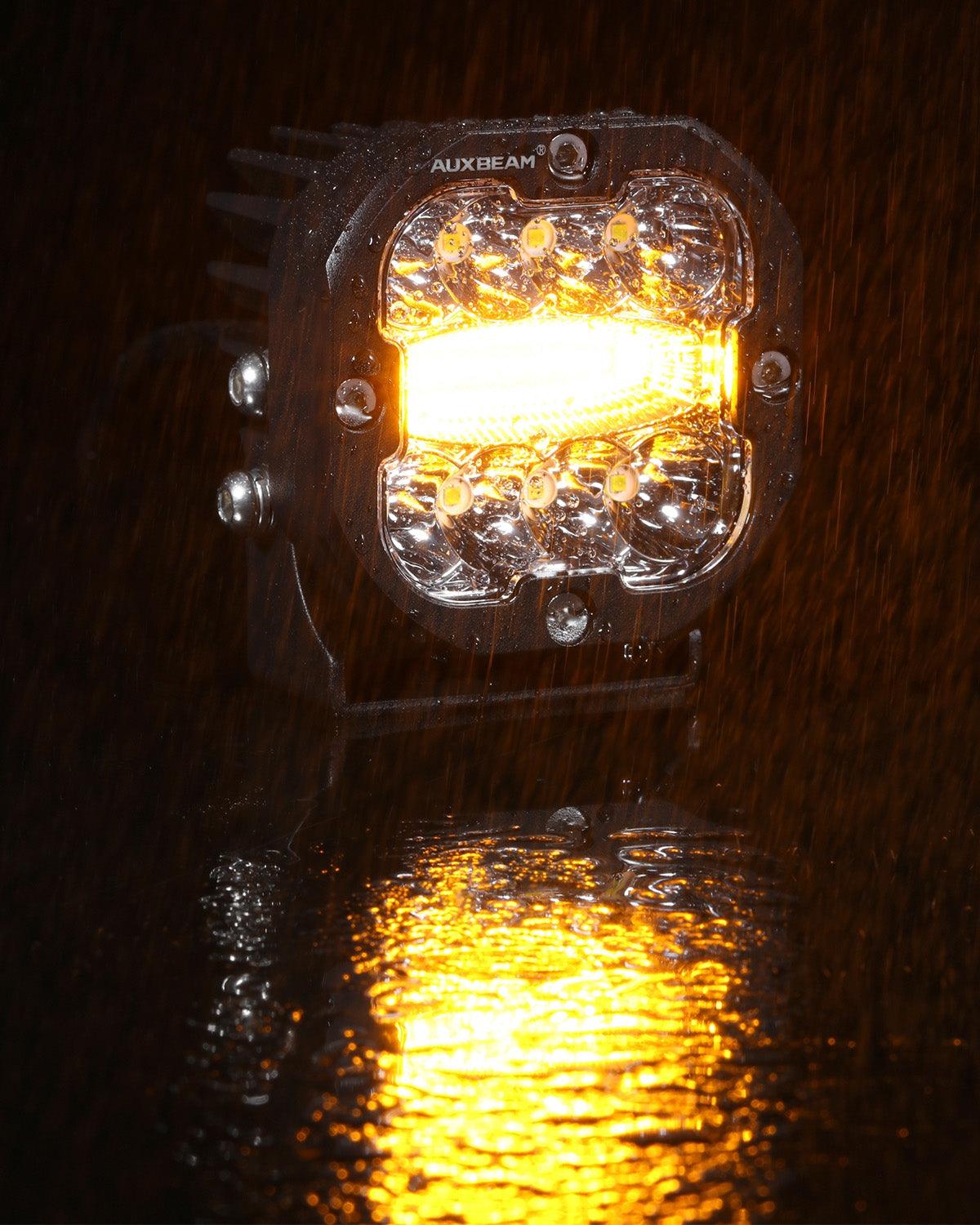 XP-ULTRA Series 3 INCH 96W 9600LM LED PODS 6 MODES WHITE AMBER FLASHING LED DRIVING LIGHTS - Image 6