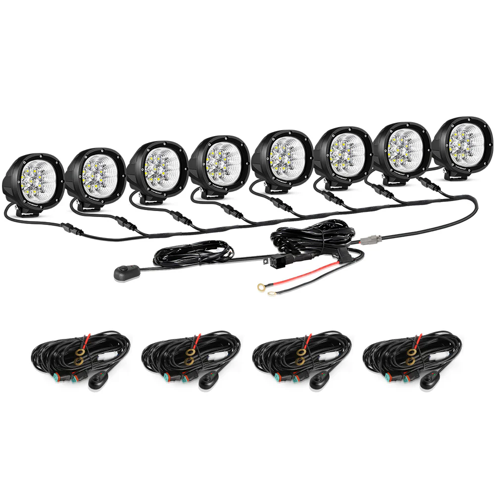 P4 Series | 4 Inch 90W 9000LM Round LED Driving Lights Flood White Pod Lights - Image 22
