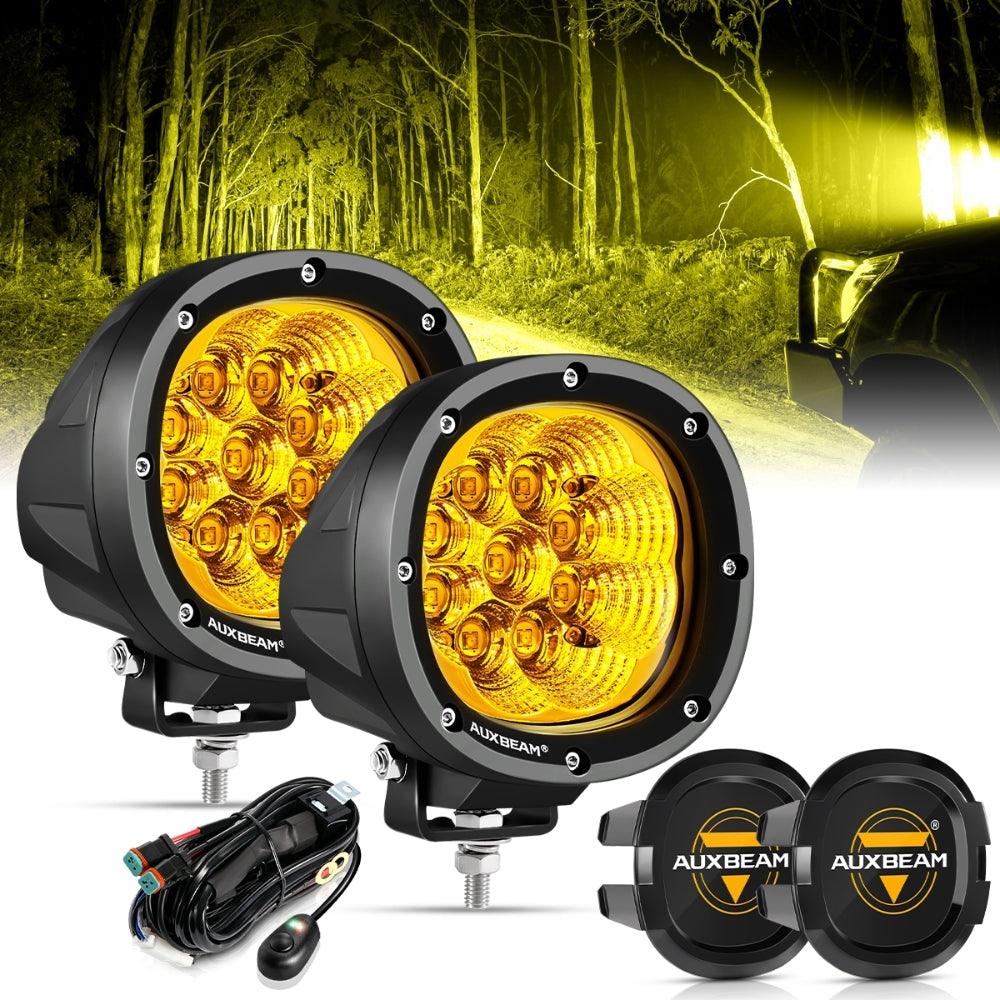P4 Series | 4 Inch 90W 9000LM Round LED Driving Lights Flood Amber Pod Lights - Image 17