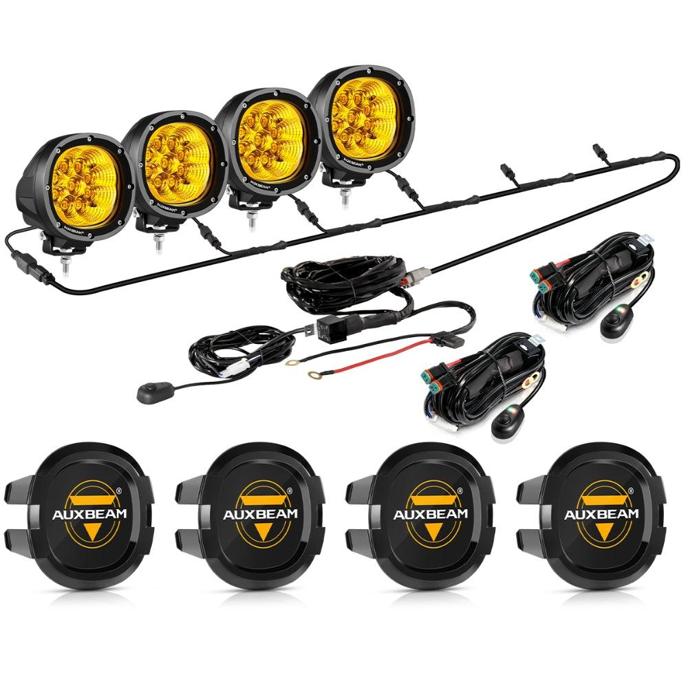 P4 Series | 4 Inch 90W 9000LM Round LED Driving Lights Flood Amber Pod Lights - Image 19