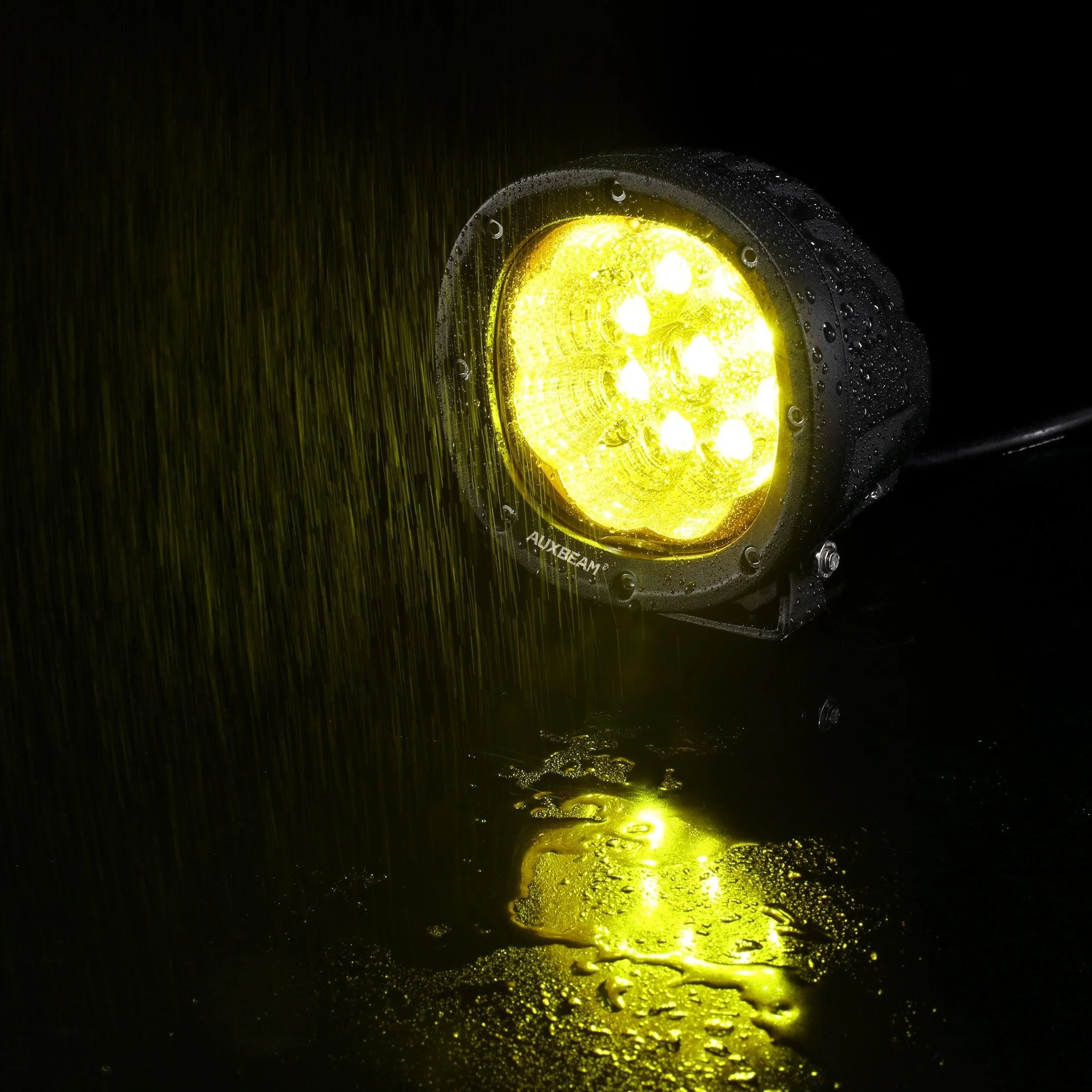 P4 Series | 4 Inch 90W 9000LM Round LED Driving Lights Flood Amber Pod Lights - Image 9