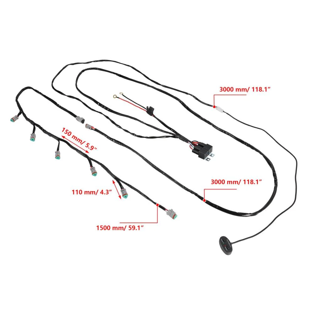 C4 Series | 4 Inch 110W 11000LM LED Pods Offroad LED Driving Lights with Amber DRL - Image 11