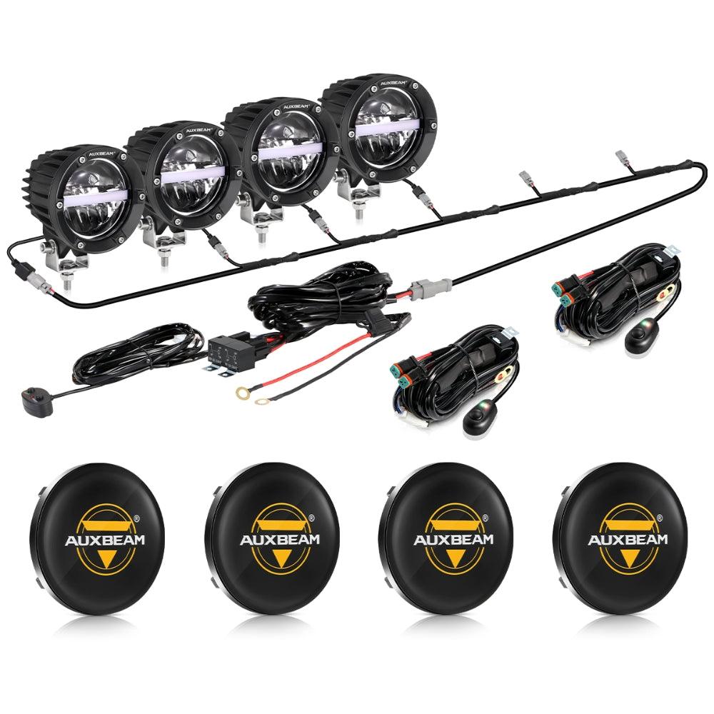 C4 Series | 4 Inch 110W 11000LM LED Pods Offroad LED Driving Lights with Amber DRL - Image 17