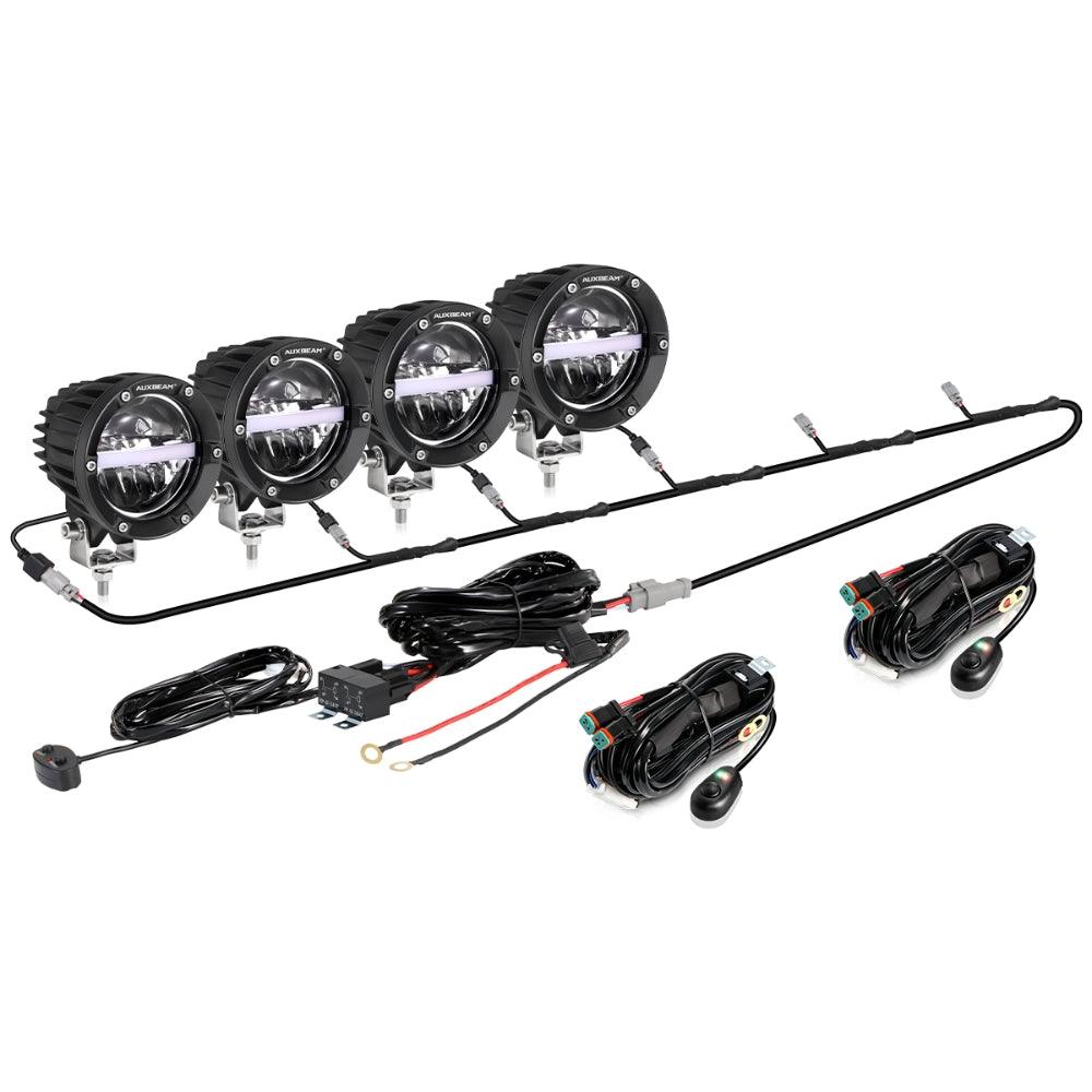 C4 Series | 4 Inch 110W 11000LM LED Pods Offroad LED Driving Lights with Amber DRL - Image 18