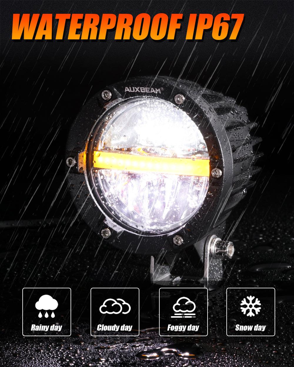 C4 Series | 4 Inch 110W 11000LM LED Pods Offroad LED Driving Lights with Amber DRL - Image 5